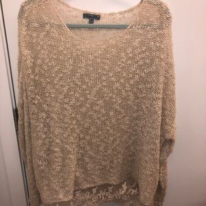 Beautiful Sweater with Lace Bottom